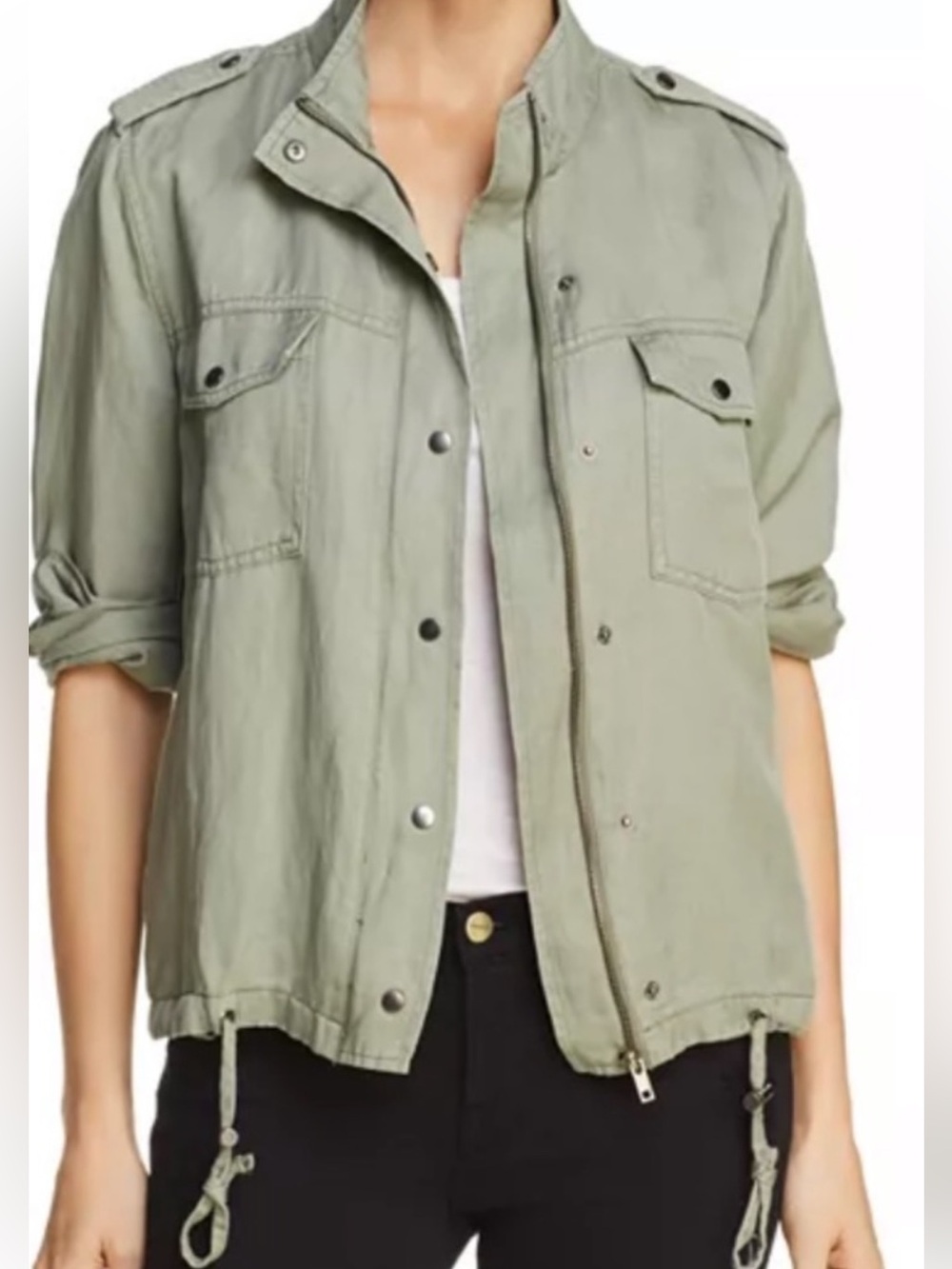 Rails Sage Green Military Jacket with Drawcord